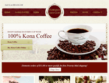 Tablet Screenshot of hawaiianqueencoffee.com